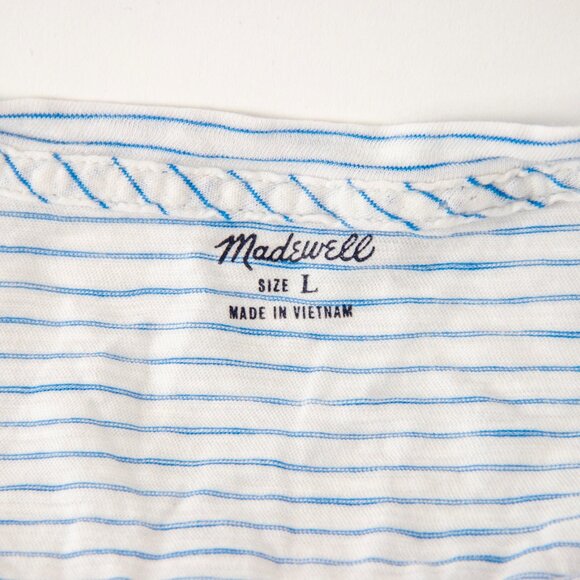 Madewell Whisper Cotton V-Neck Pocket Tee  100% Cotton Size Large - Picture 6 of 8